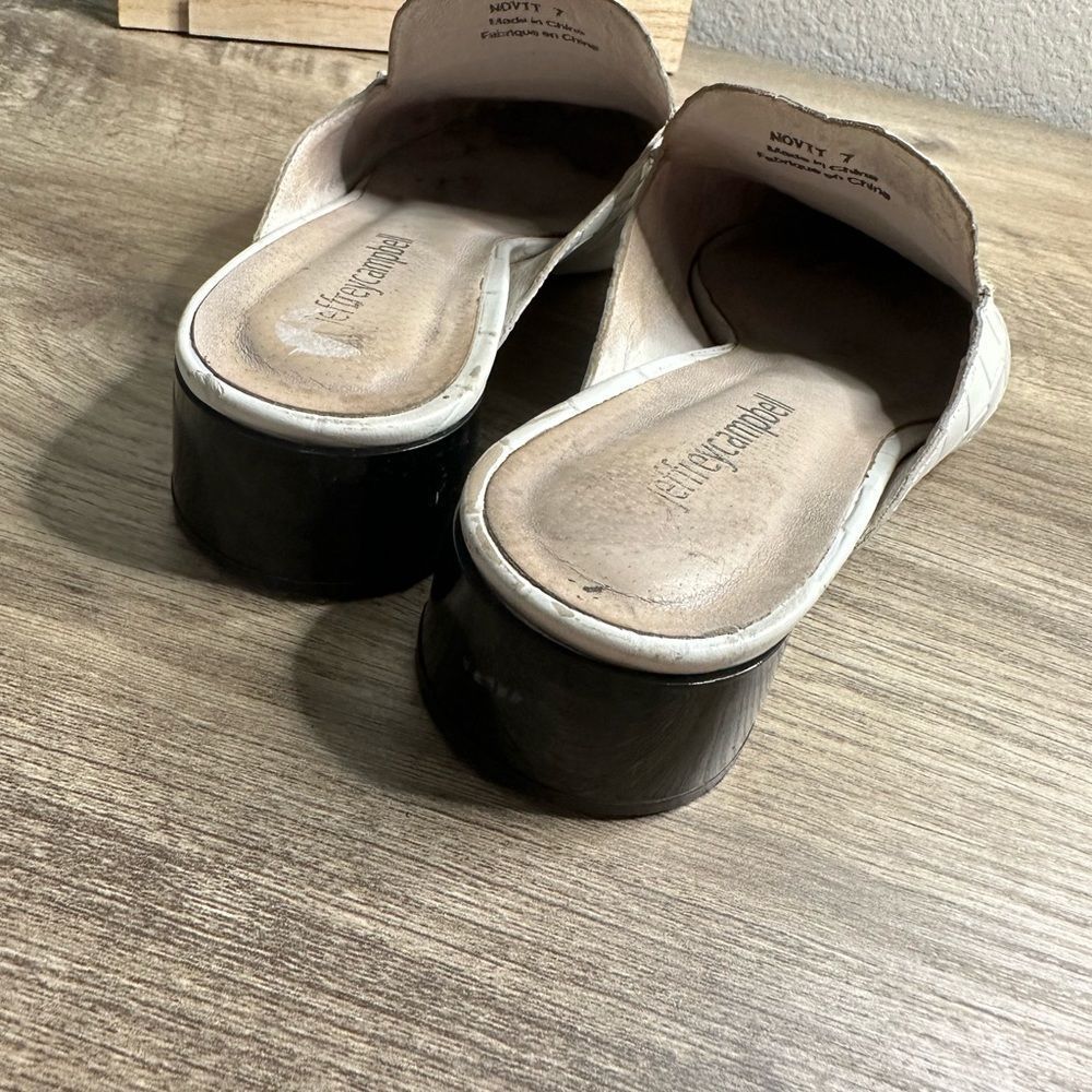 Jeffrey Campbell White Novit Pointed Toe Mules Size 7 - Picture 8 of 13
